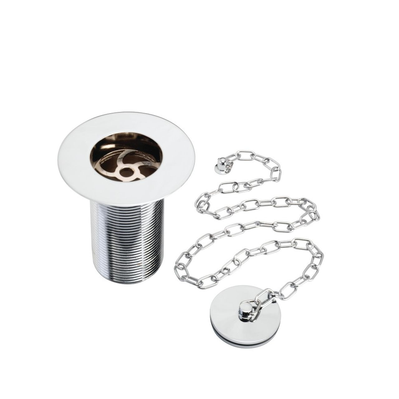 Bristan Chrome Unslotted Belfast Sink Waste With Solid Brass Plug And Chain | | 86Mm X 88Mm X 86Mm