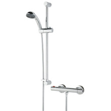 Bristan Zing Cool Touch Thermostatic Bar Mixer Shower with Adjustable Riser Kit and Fast Fit Connections, alternate view 2