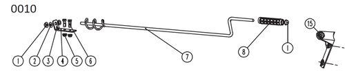 OEM Rotary Rod Assembly for Select Yard Force Gas Snow Blowers