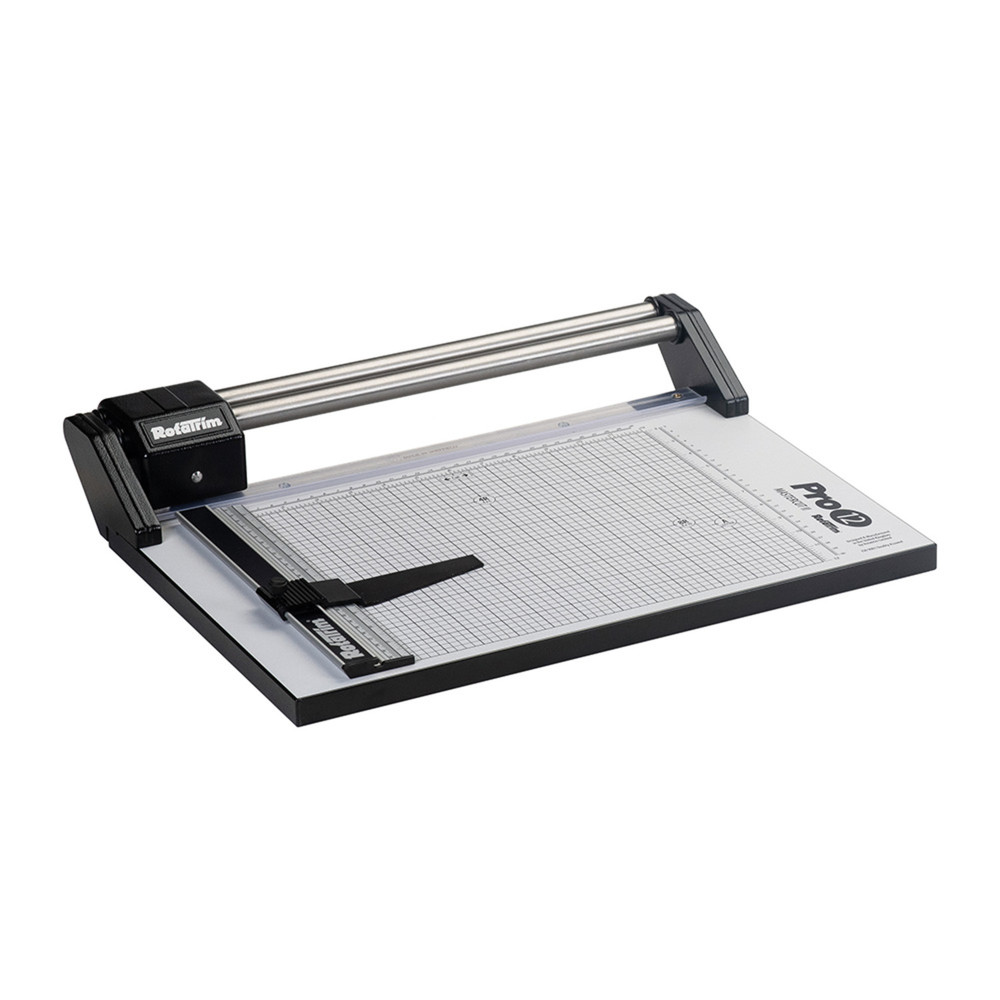 Pro 12 Inch Cut Professional Paper Cutter / Trimmer Precision Rotary Trimmer with Self-Sharpening Precision Steel Blades & Twin Stainless Steel Guide Rails