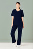 Biz Care Avery Womens Tailored Fit Round Neck Scrub Top CST942LS