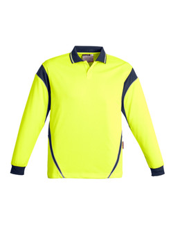 Mens Hi Vis Aztec Polo - Long Sleeve ZH249