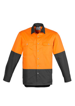 Mens Hi Vis Spliced Industrial Shirt ZW122