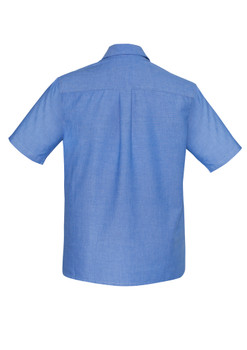 Biz Collection Mens Wrinkle Free Chambray Short Sleeve Shirt  SH113