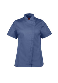 Biz Collection Womens Alfresco Short Sleeve Zip Chef Jacket CH330LS-Clearance