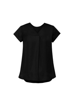 Womens Kayla V-neck Pleat Blouse RB967LS