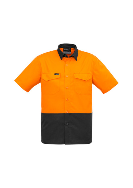 Mens Rugged Cooling Hi Vis Spliced S/S Shirt ZW815