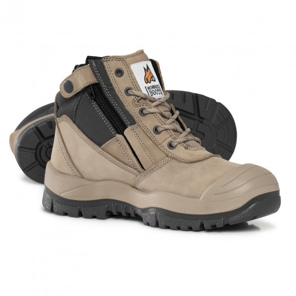 Mongrel 461060 Zip Side Safety Boot With Scuff Stone