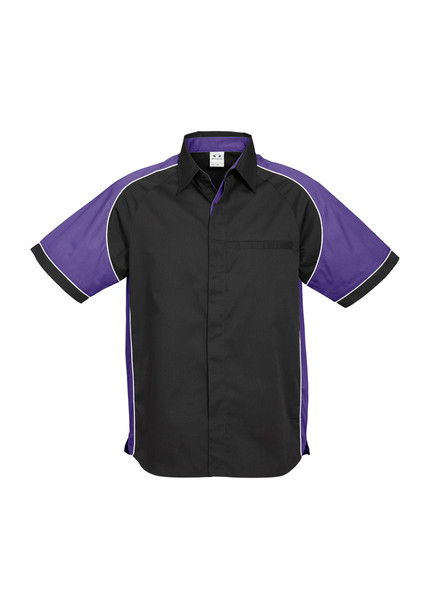 Clearance Mens Nitro Shirt S10112 Black/Purple/White