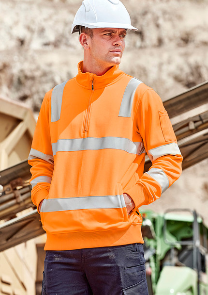 Unisex Hi Vis VIC Rail 1/4 Zip Pullover ZT640