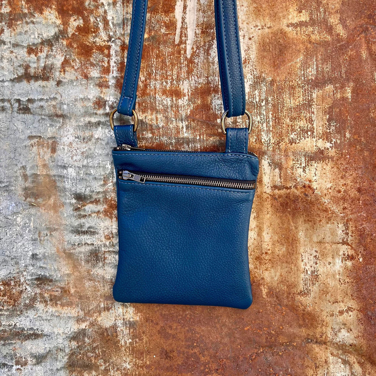 Leather Zip Top Crossbody Bag Fox Creek Leather