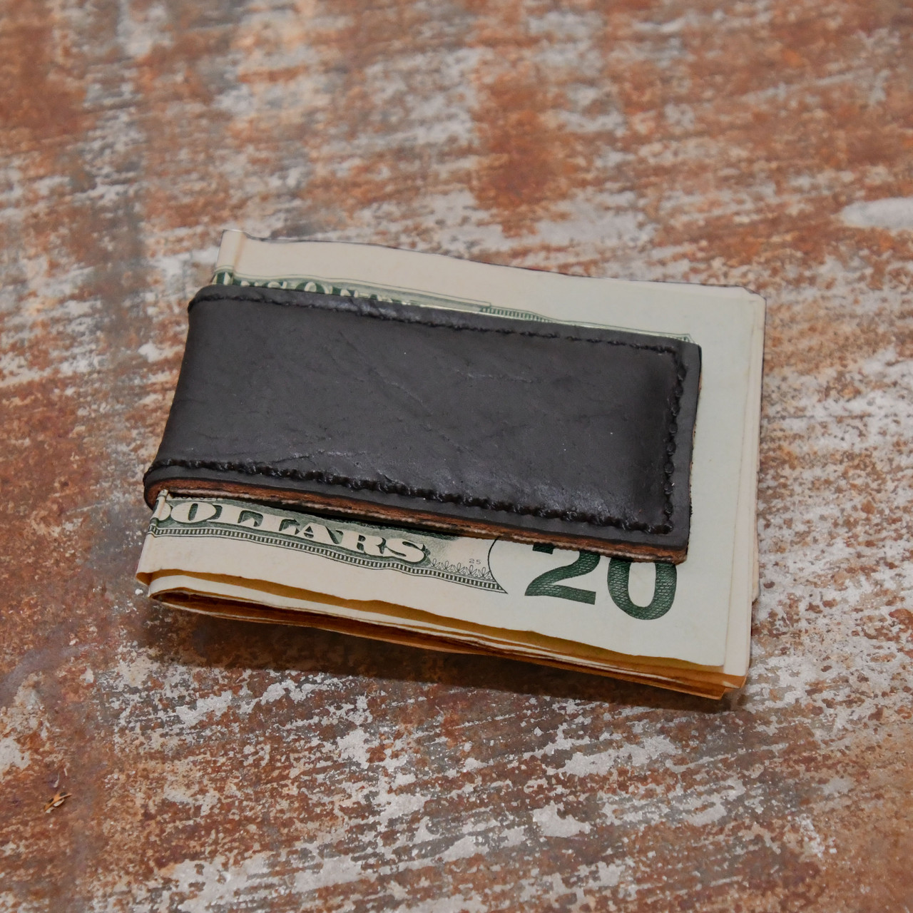 Leather Money Clip Wallet --- Distressed Leather Wallets for Men