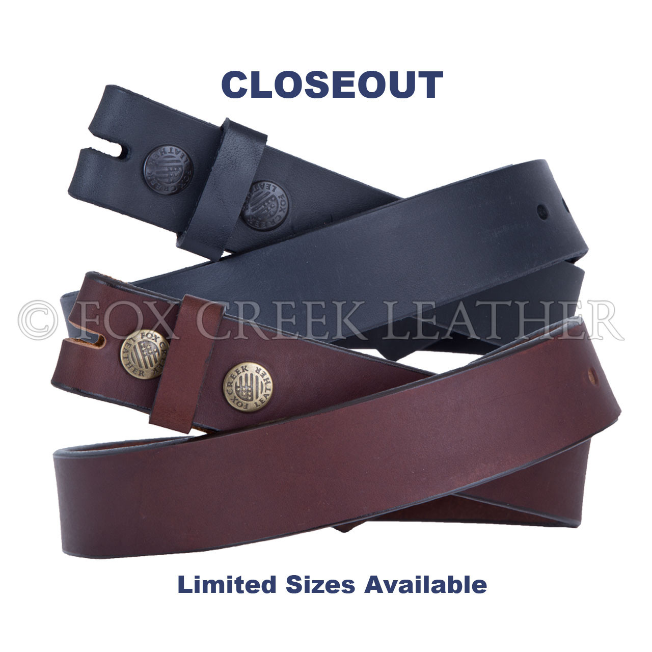 Black Latigo Leather Belt