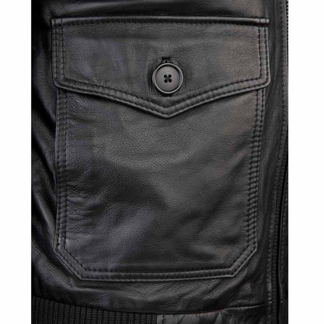 【OF ALL FORM】POCKET DETAIL LEATHERBOMBER 03def67f-e7d3-4c3c-af95-