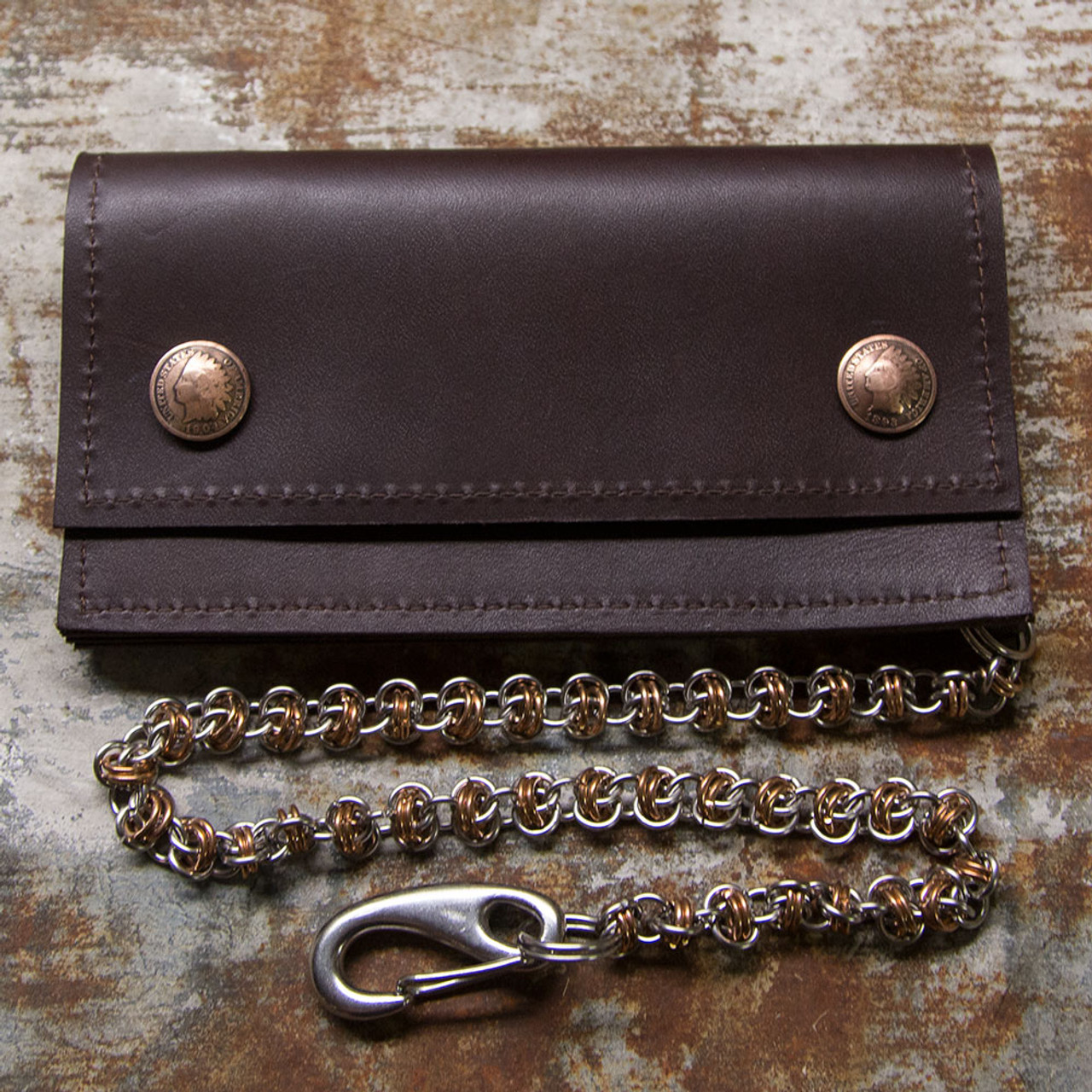 Hand and Hide Custom Leather Left-Handed Wallet Phone Case - Hand