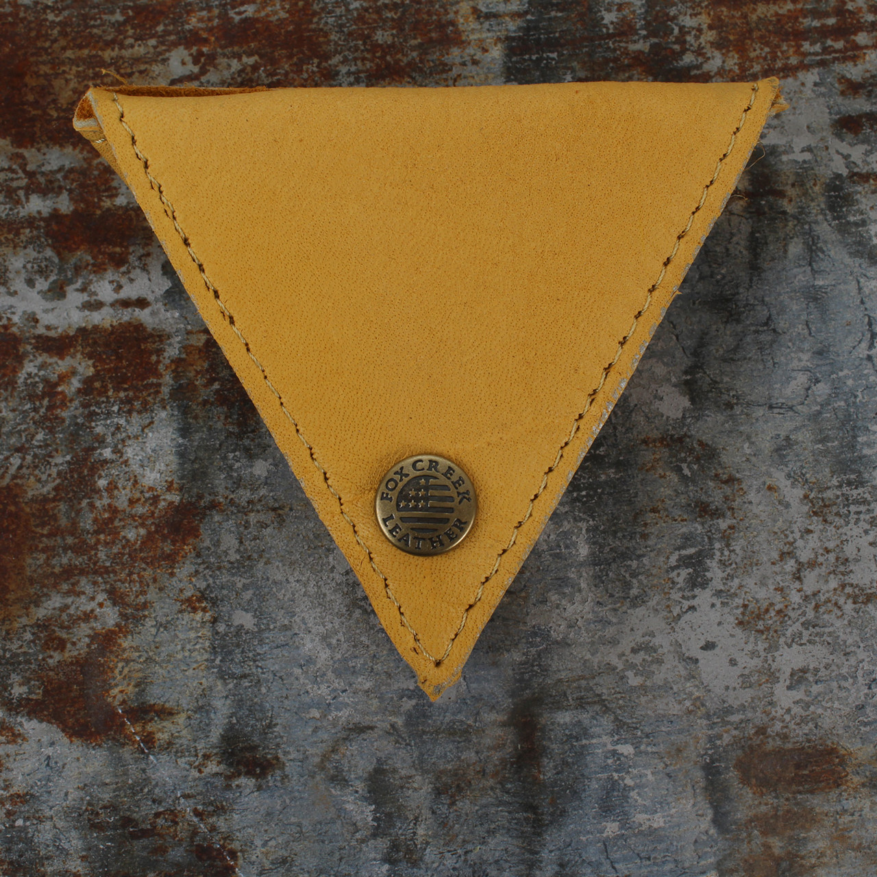 Leather Triangle Coin Pouch - Fox Creek Leather