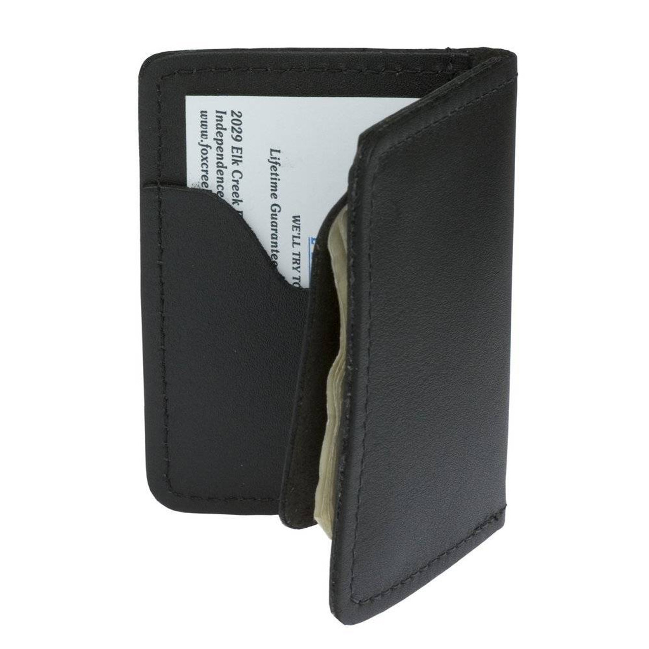 Money Clip Wallet - Coral Black – Leather Works Minnesota