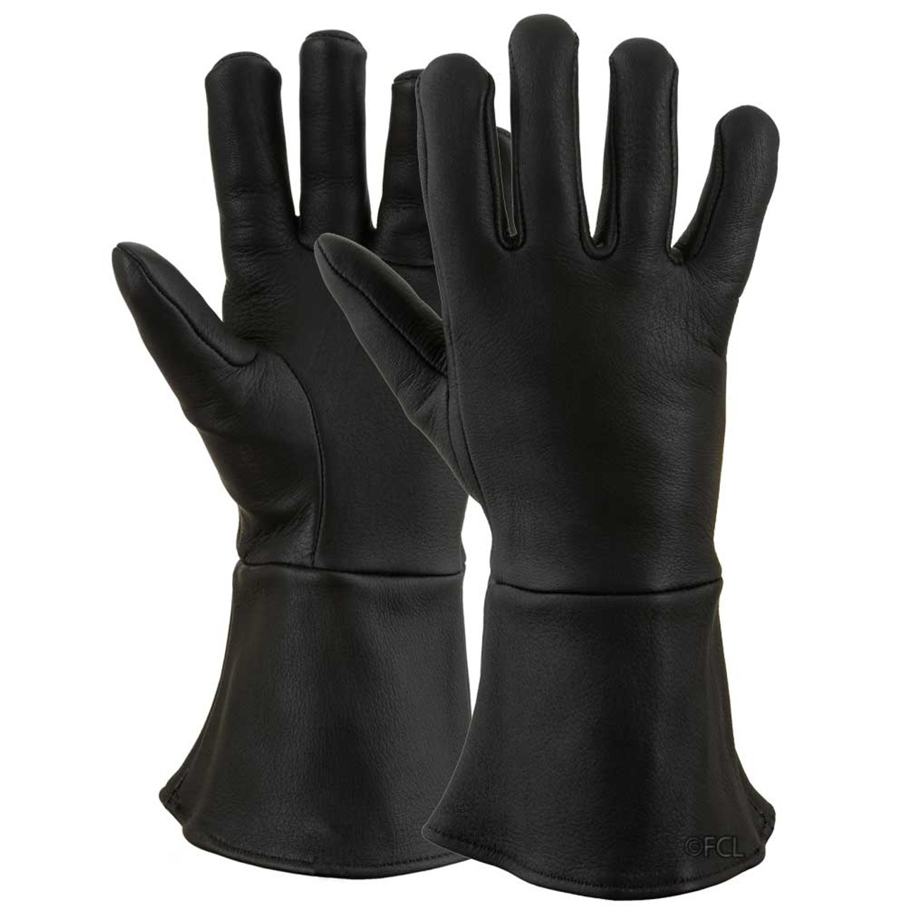 deerskin gauntlet gloves