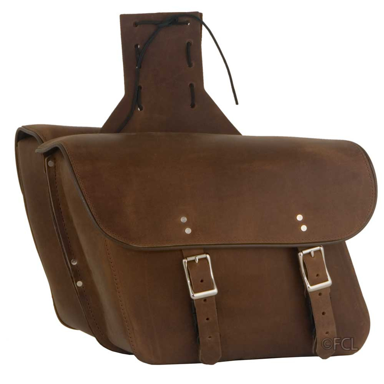 real leather motorcycle saddlebags