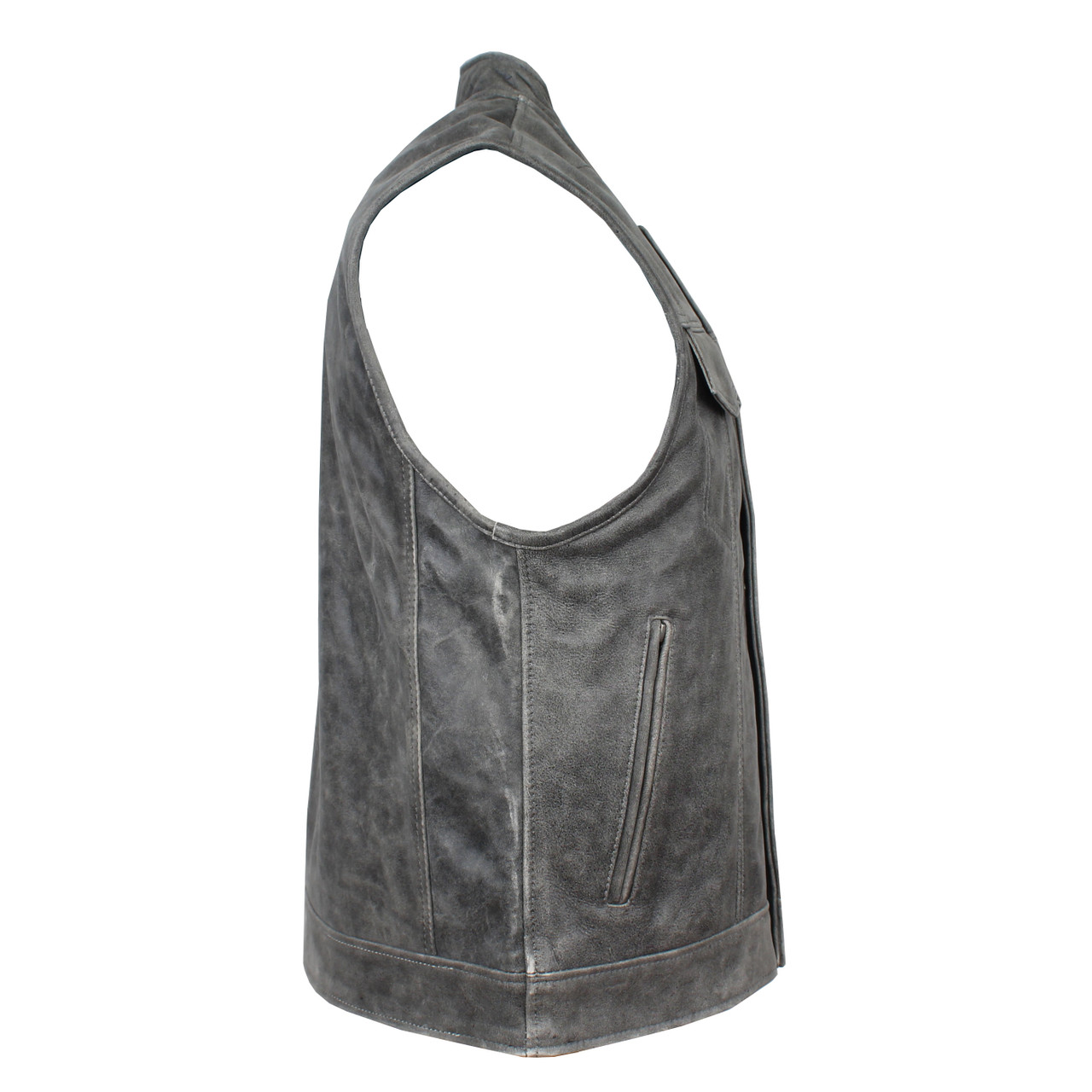 Vintage Zippered Rebel Vest - Fox Creek Leather