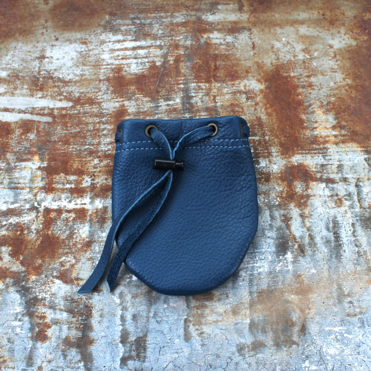 Leather Drawstring Pouch FoxCreekLeather