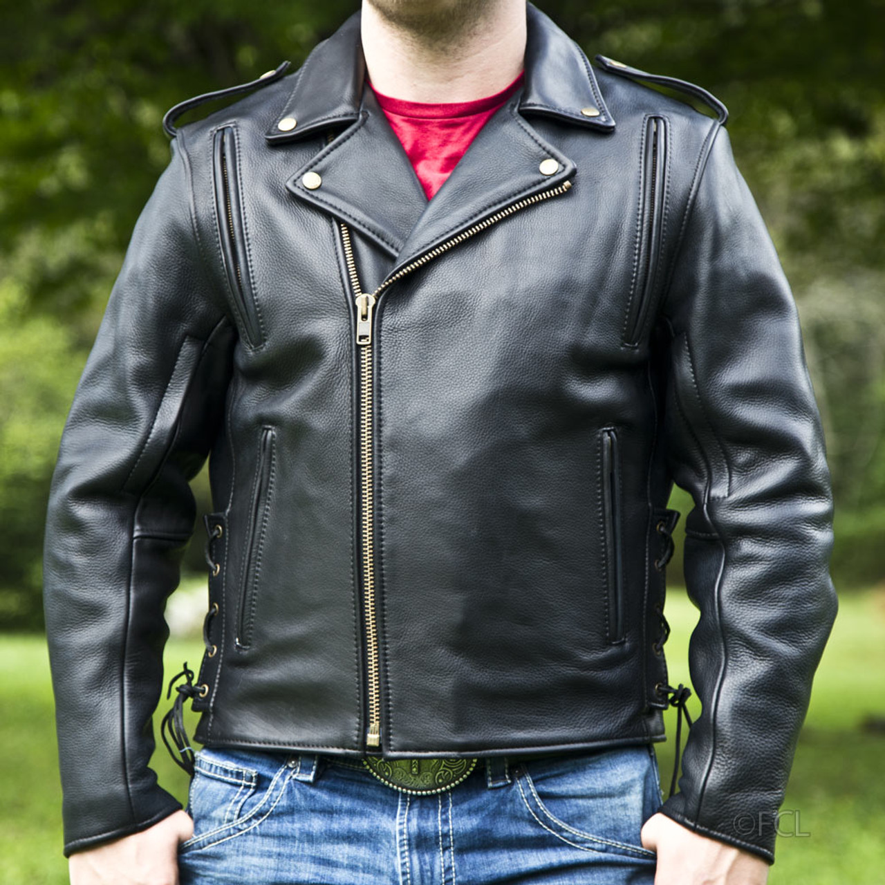 Leather Biker Jacket for men – Louis Bond