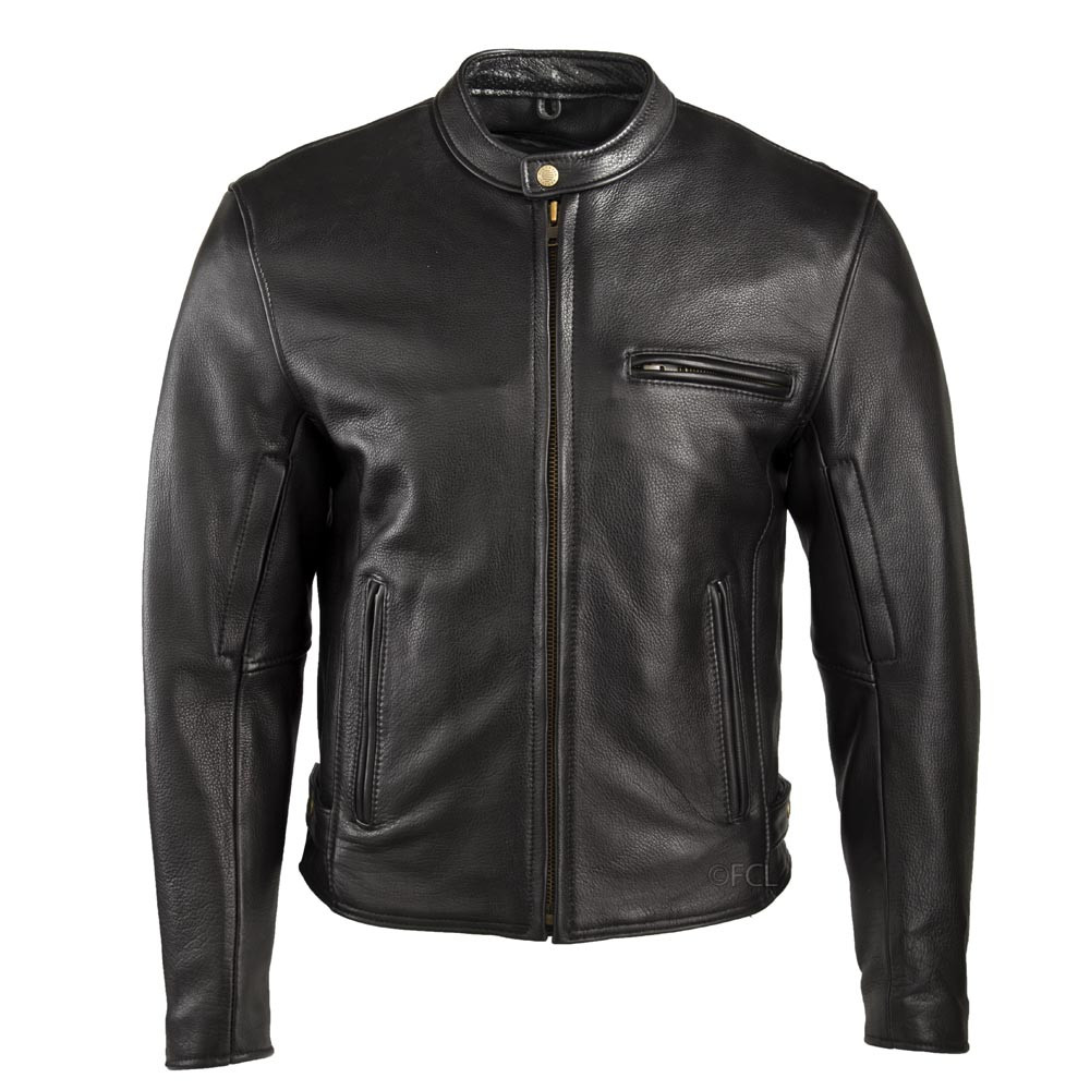 ◆BACKBONE MELTON MOTORCYCLE JACKET 馬革 Men's Grayson Motorcycle Jacket - Fox Creek Leather