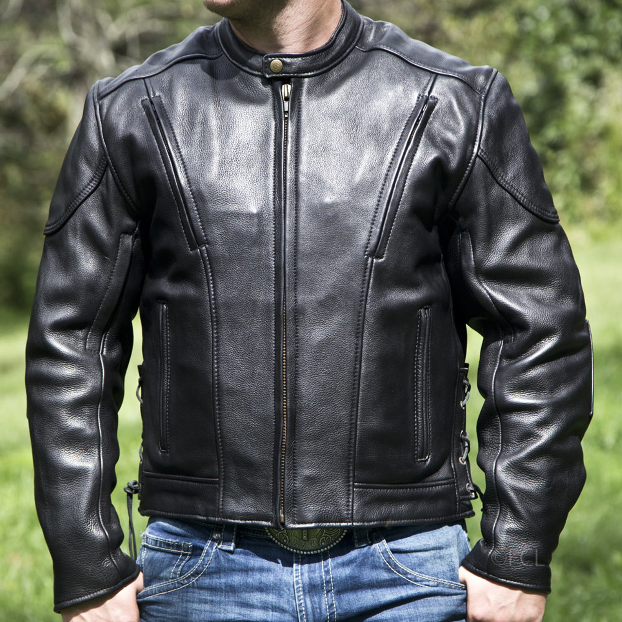 Genuine Leather Biker Jacket for Men - Taajoo