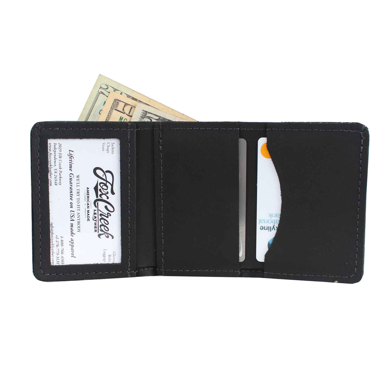 Sleek Coach Men's Black Leather Wallet with Key Fob