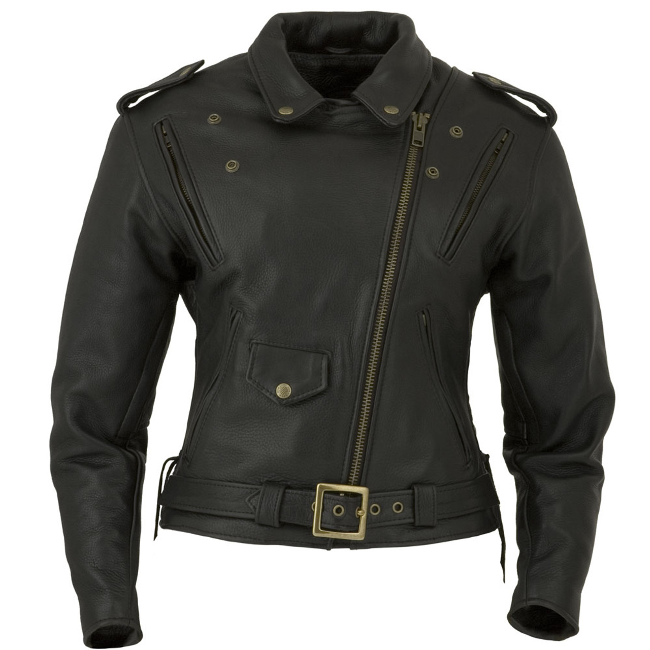 Women's Leather Motorcycle Jacket