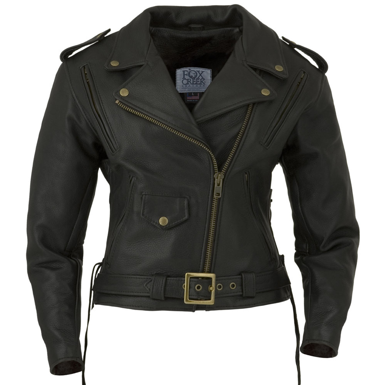 Women's Classic Motorcycle Jacket I - Fox Creek Leather