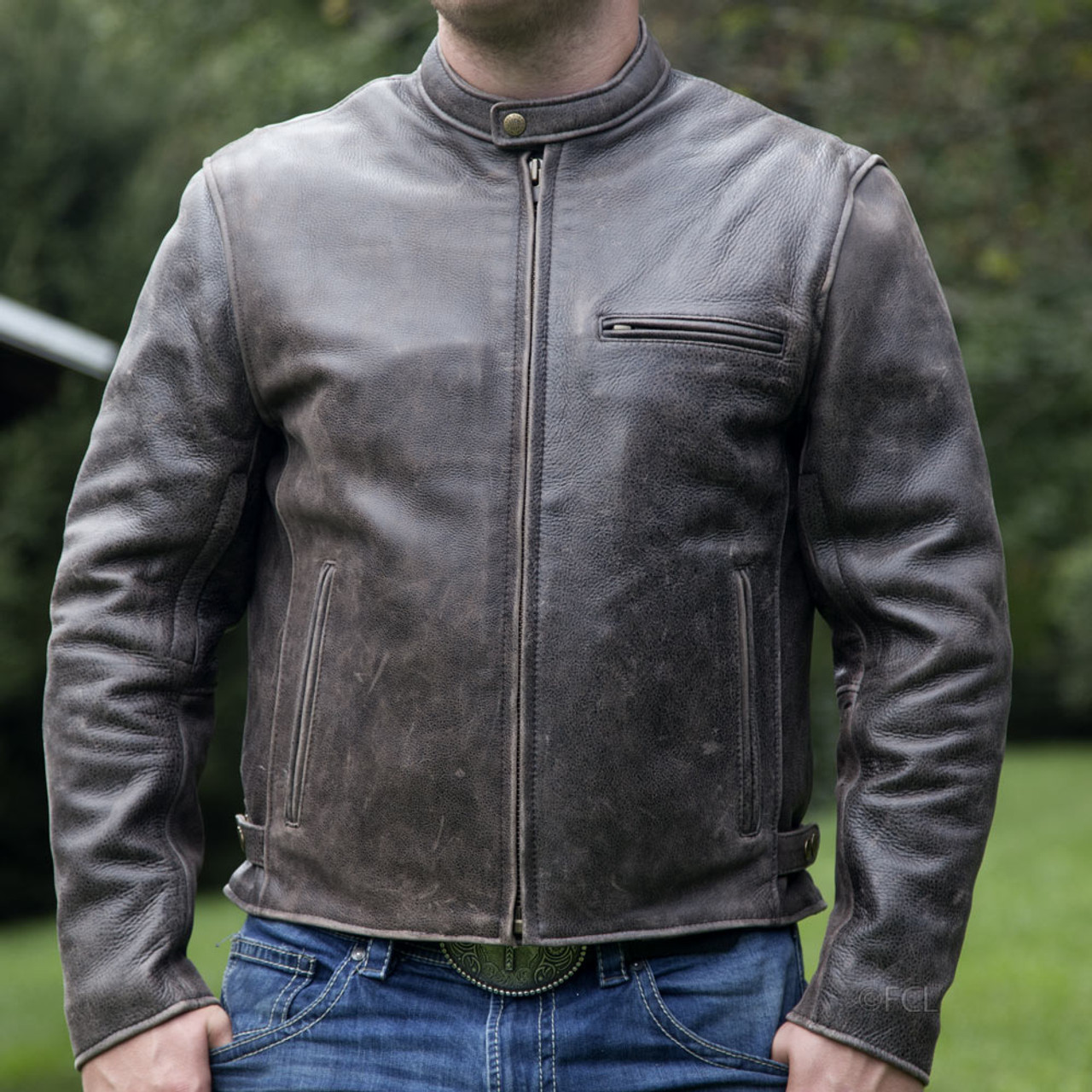 Black Vest with Leather Details - DENIM - Mandarine Cut Off, Vests &  Jackets