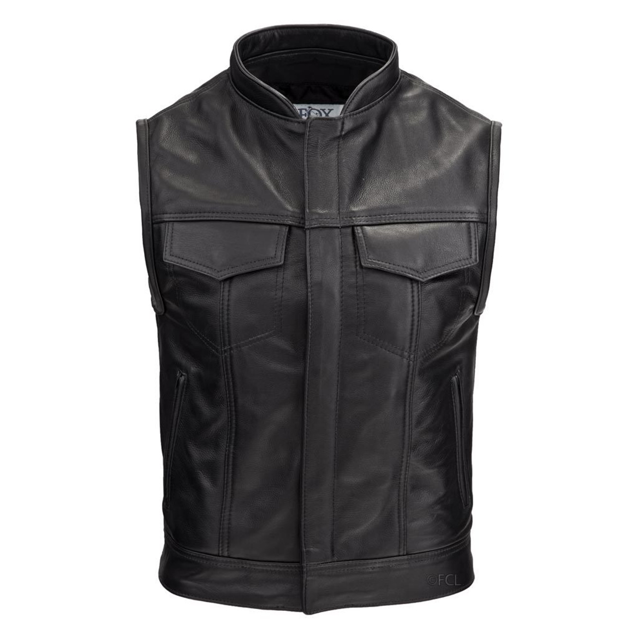 Men's Leather Rebel Vest - Fox Creek Leather