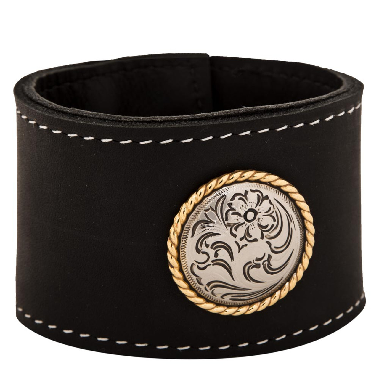 TRIPLE CUFF Black Leather Studded Bracelet Cuff – Jungle Tribe LA