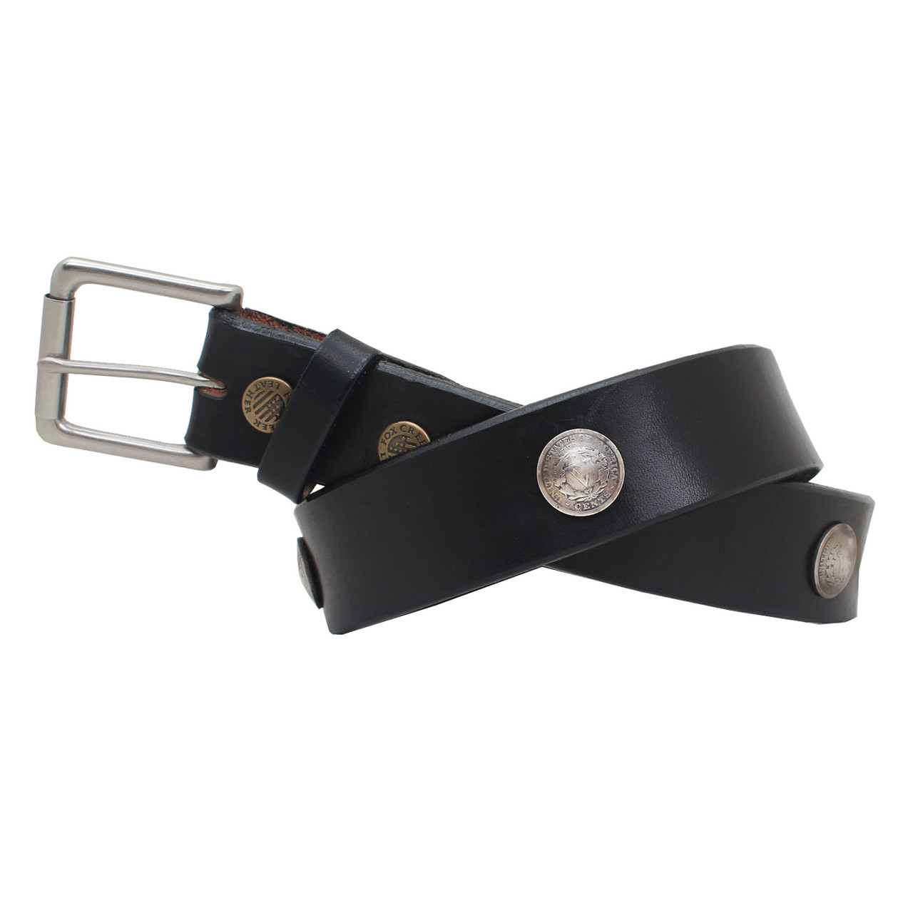 FCL Black Coin Concho Belt - Fox Creek Leather display picture 3
