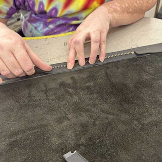 Chaps leather zipper