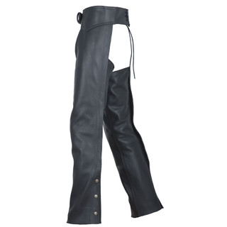 Beltless Leather Motorcycle Chaps | Fox Creek Leather