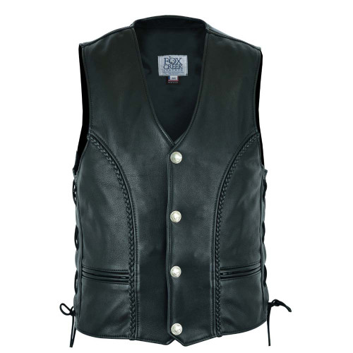 Front view of the buffalo nickel vest