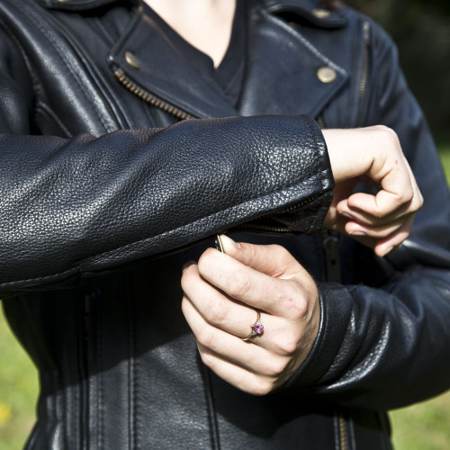 Women's Fitted Classic Motorcycle Jacket - Fox Creek Leather