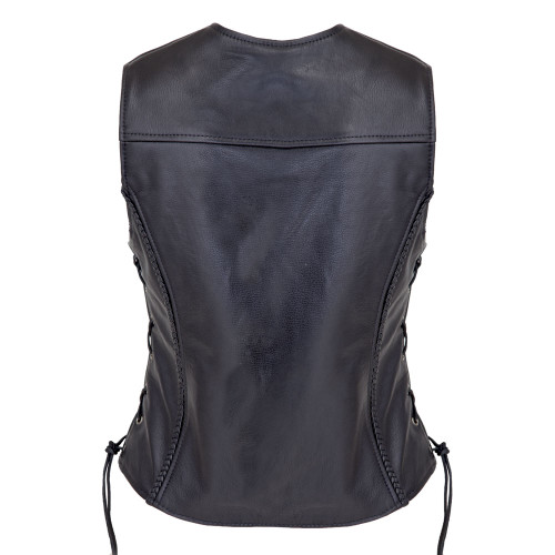 Braided Vest With Zippered Pockets - Fox Creek Leather