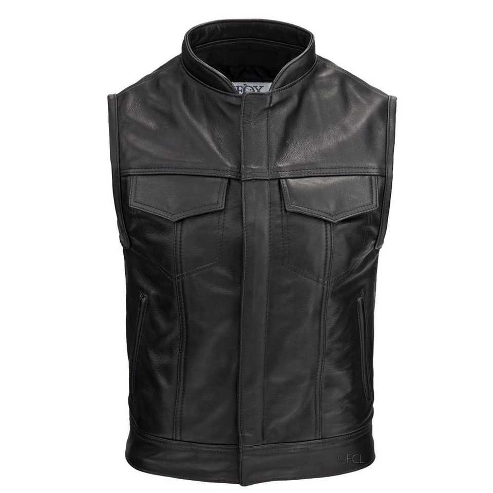 Leather Motorcycle Vests for Men - Custom Biker Vests