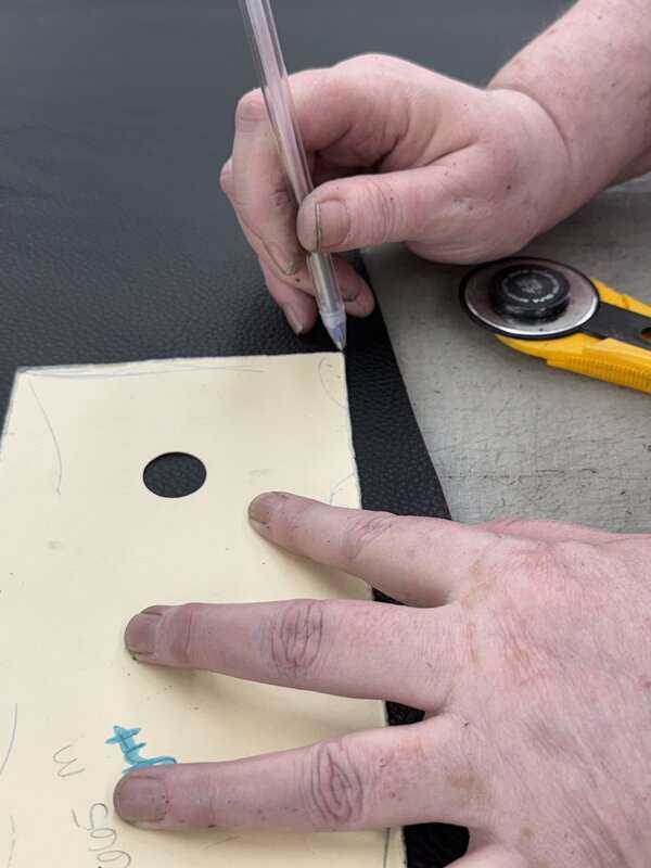 Chaps leather cutting