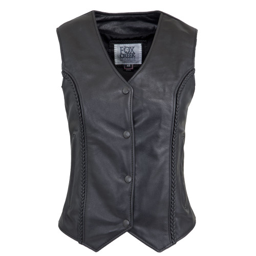 Women's Fox Creek Leather Motorcycle Vests