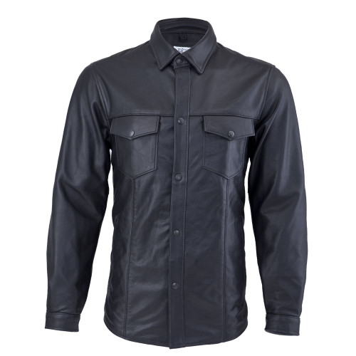 moaohotoro Leather Shirt Jacket★当日発送★ Buy Yohji Yamamoto men black leather jacket with buttons for