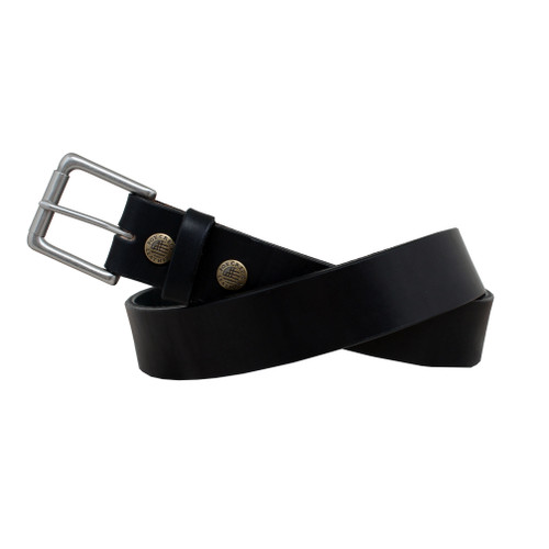 The Highlander Black Leather Belt - Fox Creek Leather