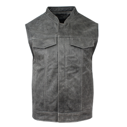 Vintage Zippered Rebel Vest - Fox Creek Leather