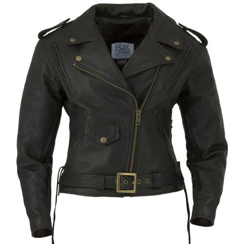 Ladies Navy Classic Leather Jacket – Woodland Leathers