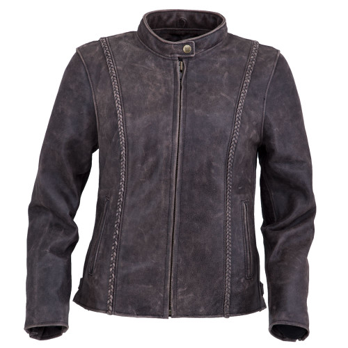 Women's Braided Leather Jacket - Fox Creek Leather