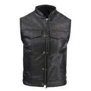 Men's Zippered Rebel Vest with hidden snaps and front zipper