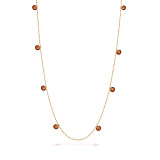Yellow gold necklace with red garnet